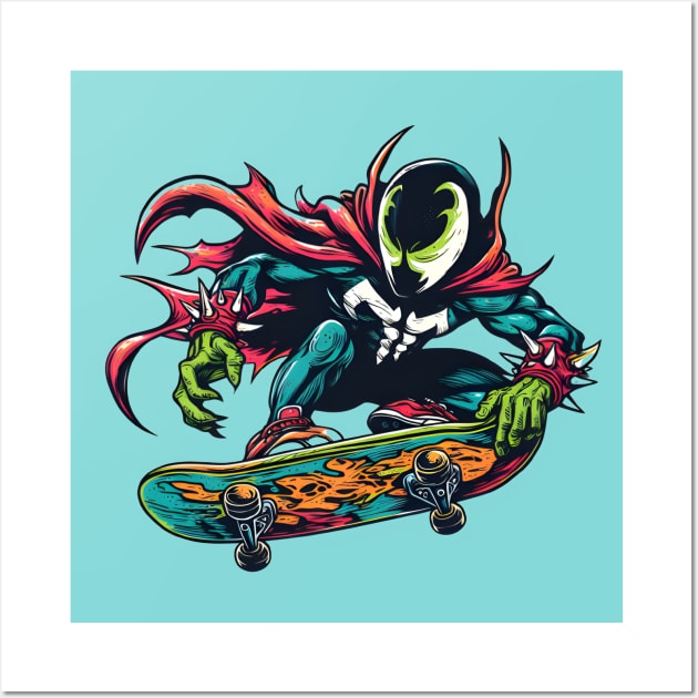 Revel in Rebellion: Whimsical Anti-Hero Skateboard Art Prints for an Edgy and Modern Ride! Wall Art by insaneLEDP